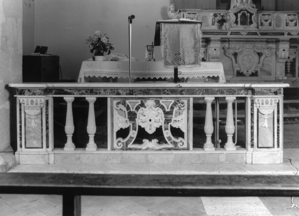 balaustrata di altare - ambito laziale (sec. XVIII)