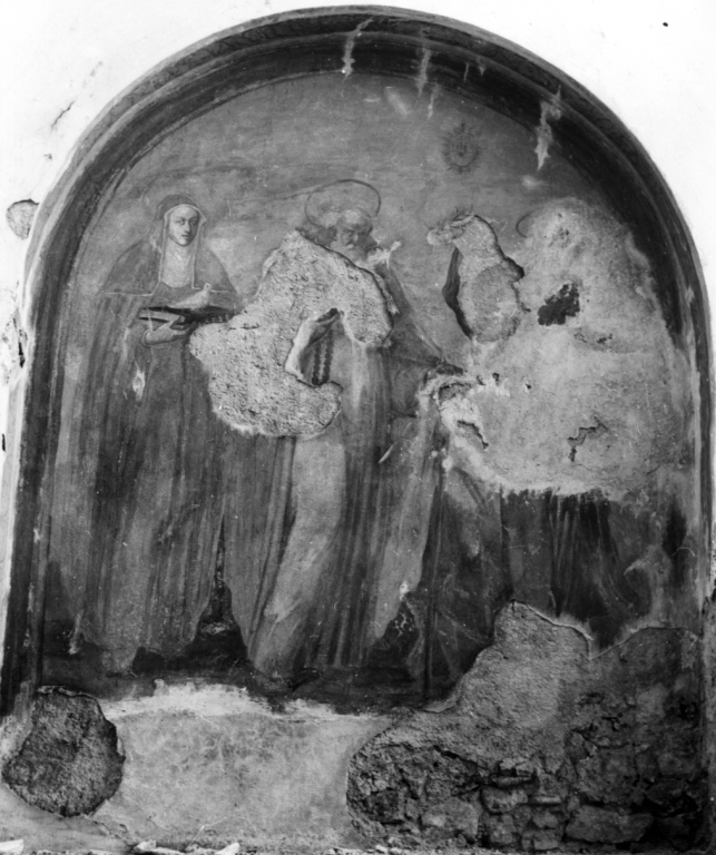 Santa Caterina da Siena e altri santi (dipinto) di Mazzaroppi Marco (maniera) (fine/inizio secc. XVI/ XVII)