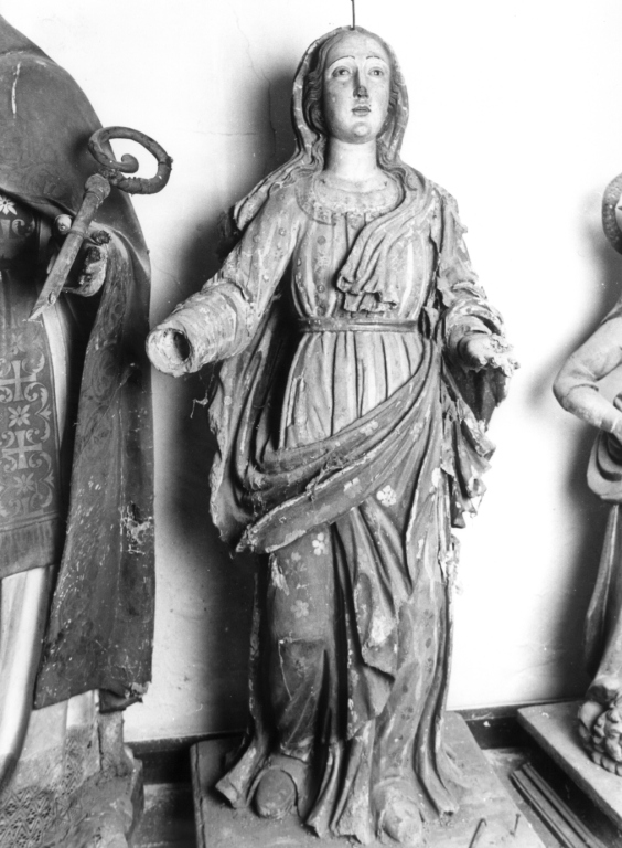 Madonna (statua) - ambito laziale (fine sec. XVIII)