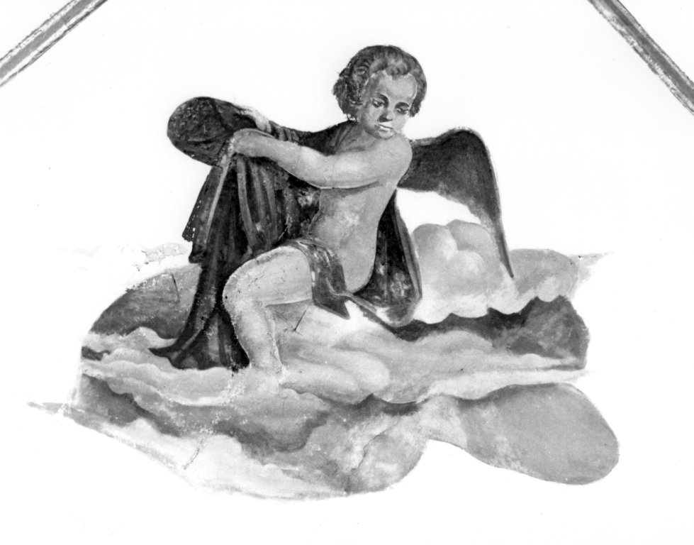 angelo con simboli della passione: tunica (dipinto) - ambito laziale (sec. XIX)