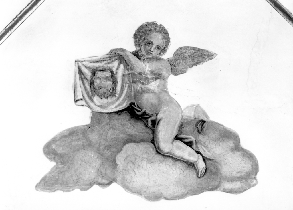 angioletto regge il velo della Veronica (dipinto) - ambito laziale (sec. XIX)