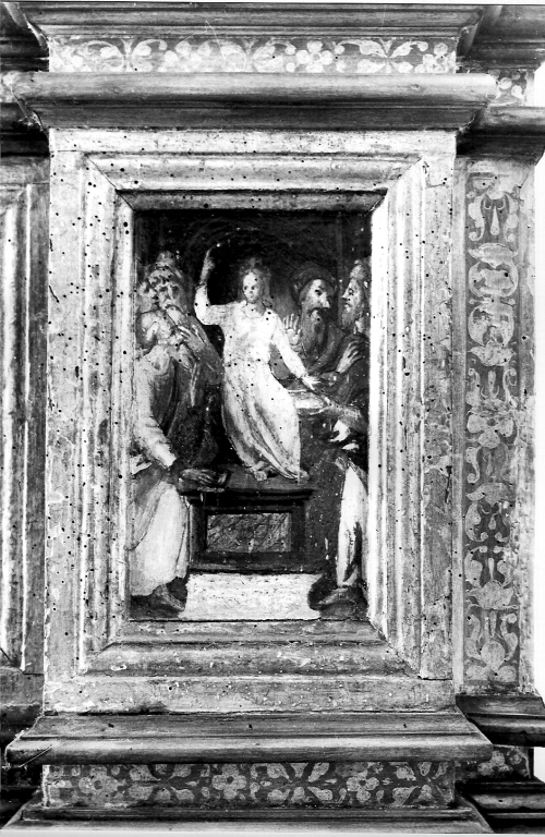 storie della vita di Maria Vergine e di Cristo (scomparto di predella) di Giulio Perino d'Amelia (sec. XVI)