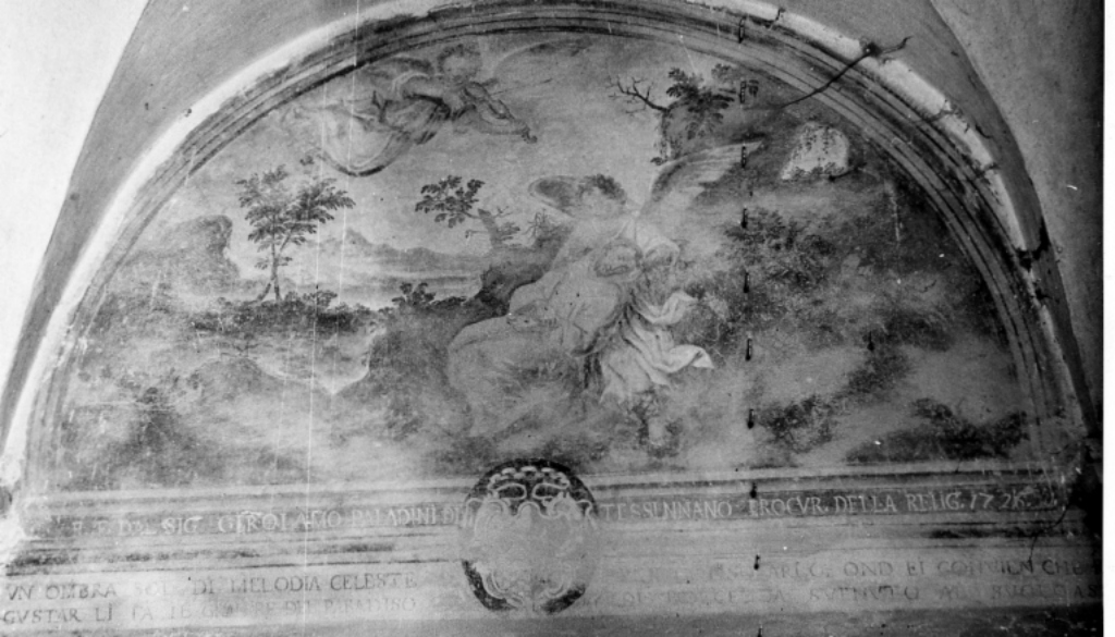 San Francesco d'Assisi morente ha la visione dell'angelo che suona il violino (dipinto, ciclo) - ambito viterbese (sec. XVIII)