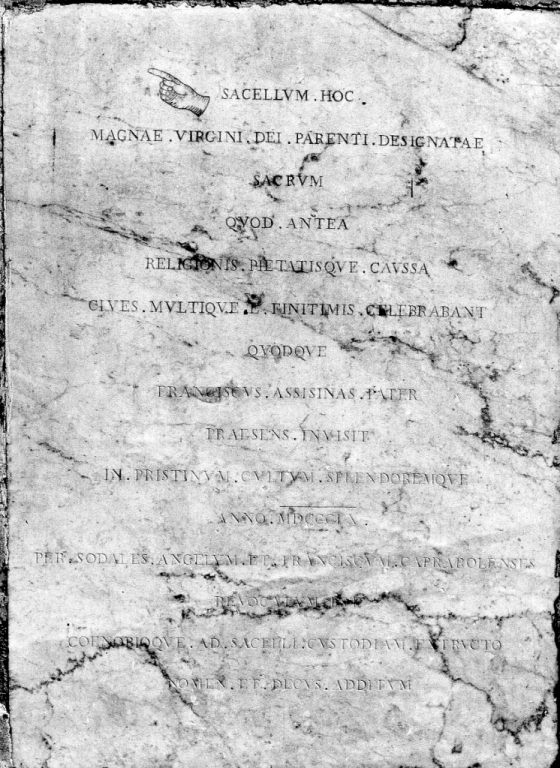 lapide commemorativa - ambito viterbese (sec. XIX)