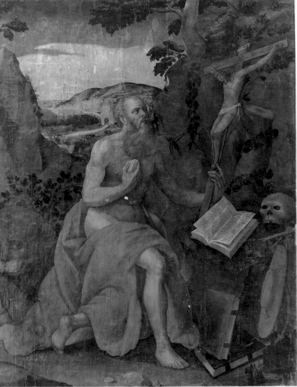 San Girolamo penitente (dipinto) di Russo Orazio (sec. XVI)