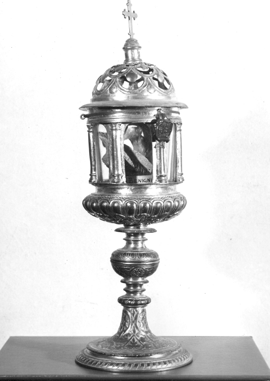 reliquiario architettonico - a lanterna - ambito cassinese (sec. XIX)