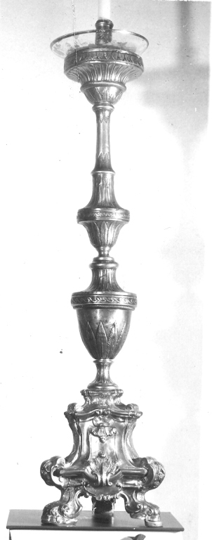 candelabro da chiesa - ambito napoletano (prima metà sec. XVIII, sec. XIX)