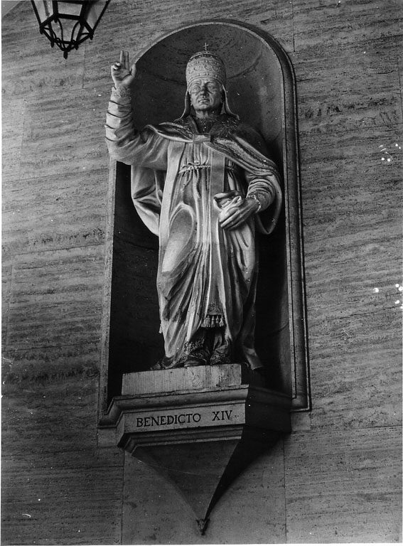 papa Benedetto XIV (statua) di Verskefeld Pietro (prima metà sec. XVIII)