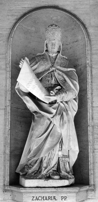papa Zaccaria (statua) di Campi Paolo (prima metà sec. XVIII)