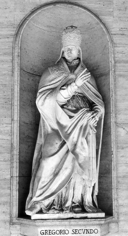 papa Gregorio II (statua) di Campi Paolo (prima metà sec. XVIII)