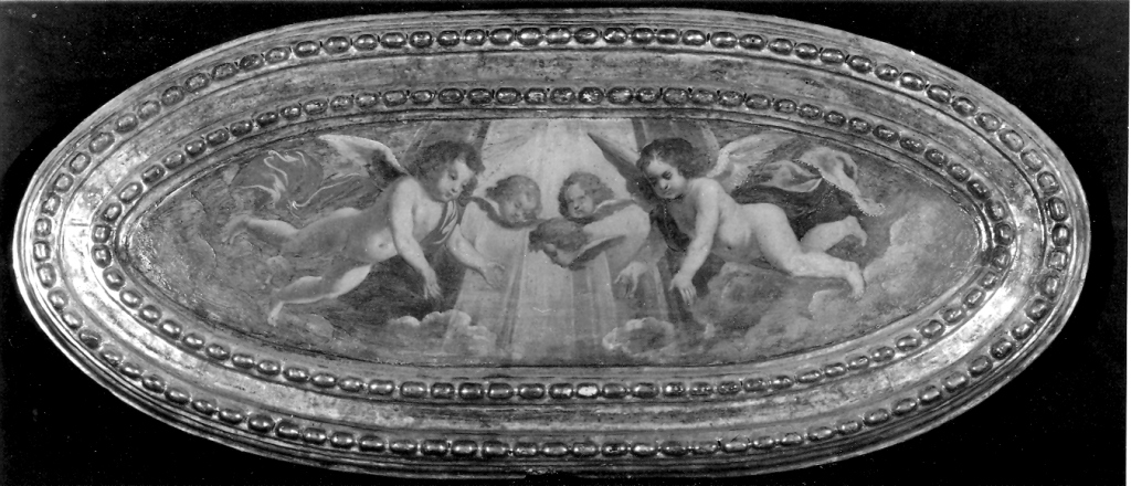 angeli tra le nubi (dipinto) - ambito italiano (sec. XVII)