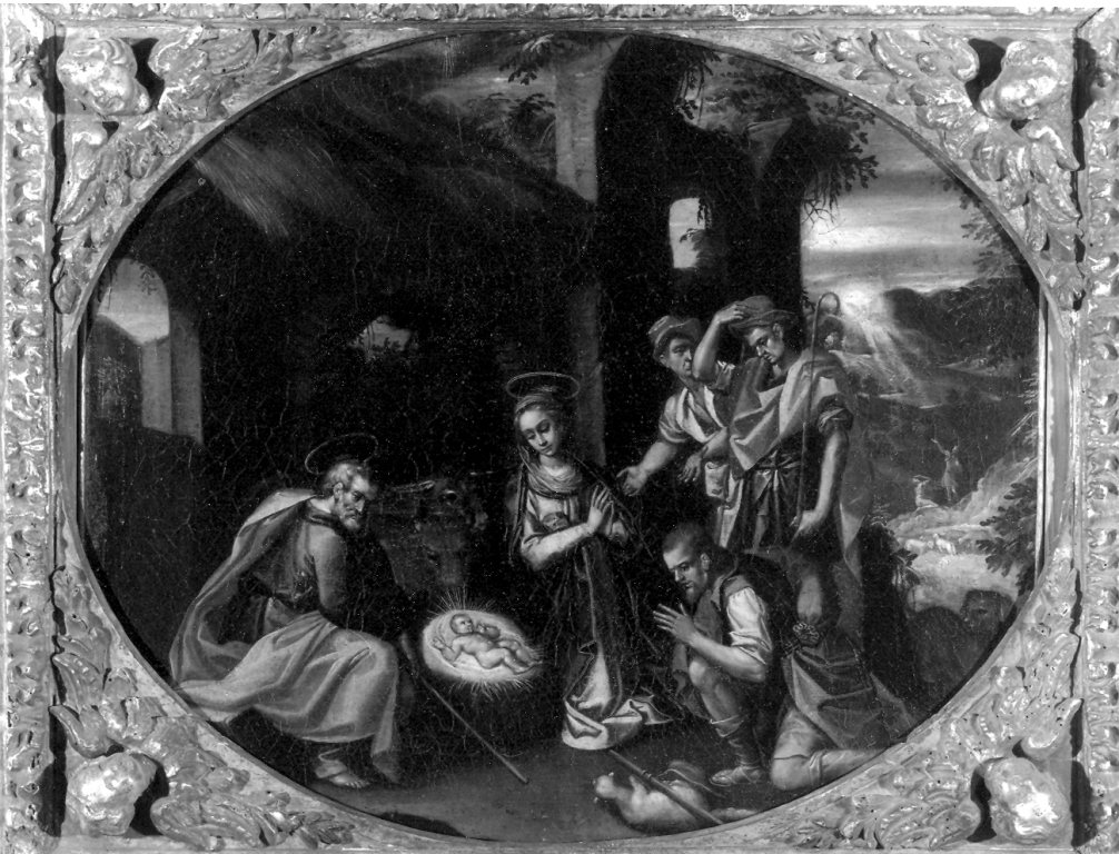 adorazione dei pastori (dipinto) - ambito napoletano (sec. XVII)