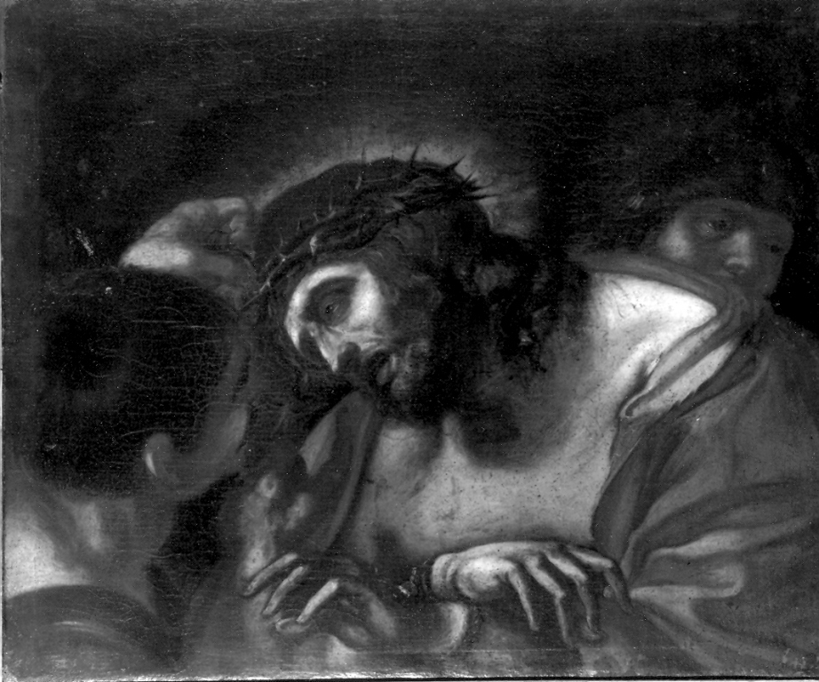 Cristo incoronato di spine con due aguzzini (dipinto) di Carracci Annibale (maniera) (sec. XVII)