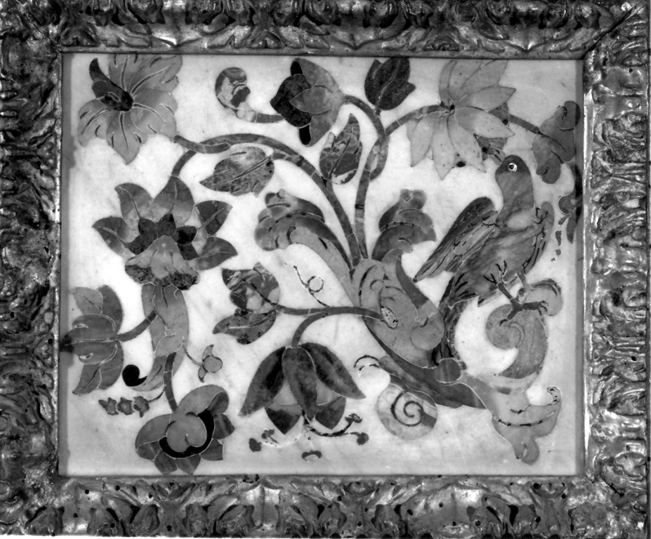 fiori con uccello (decorazione a intarsio, complesso decorativo) - ambito Italia centro-meridionale (fine/inizio secc. XVII/ XVIII)