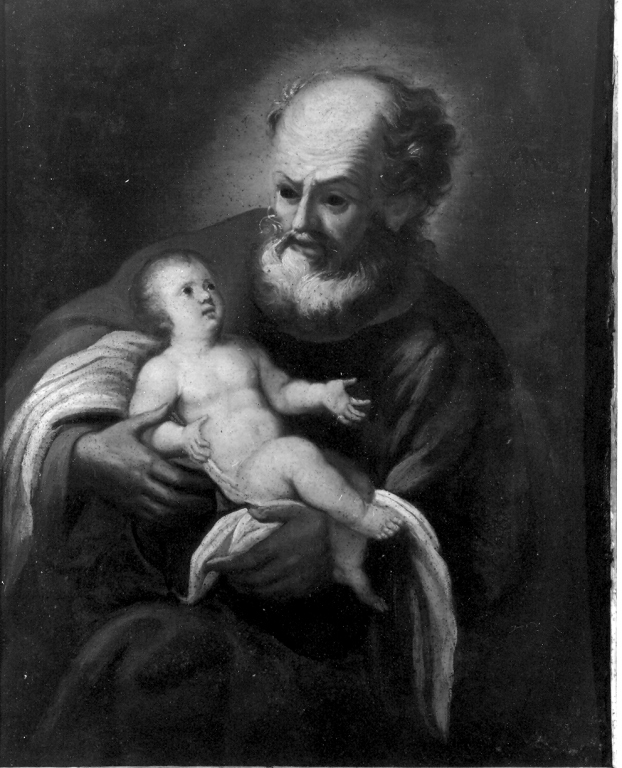 San Giuseppe e Gesù Bambino (dipinto) - ambito Italia centro-meridionale (seconda metà sec. XVII)