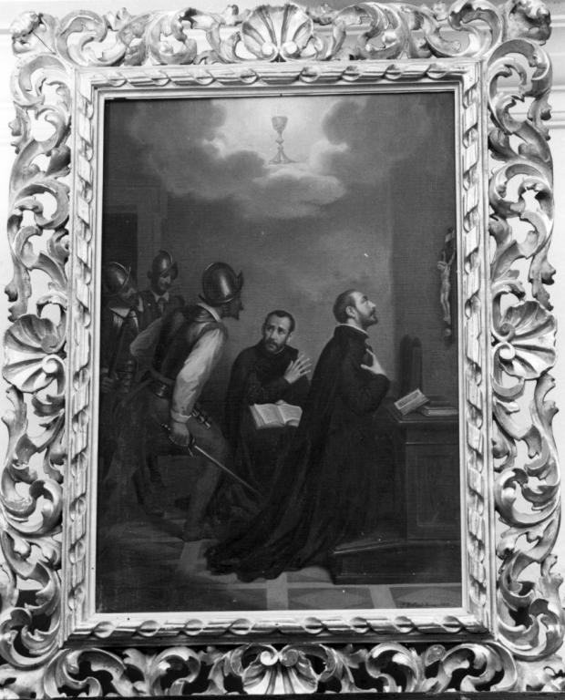 Sant'Ignazio e la visione del calice con l'ostia (dipinto) di Bottoni E (sec. XX)