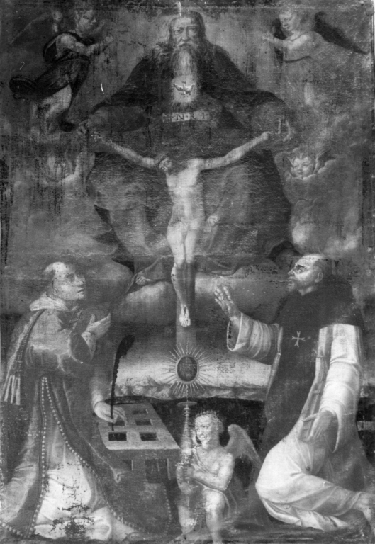 Trinità con i santi Lorenzo e Famiano (dipinto) - ambito viterbese (sec. XVII)