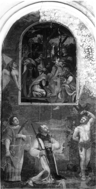 San Lorenzo, San Sebastiano e San Famiano (dipinto) - ambito viterbese (inizio sec. XIX)