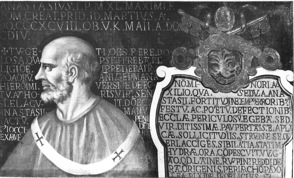papa Anastasio I (dipinto) - ambito Italia centrale (sec. XVII)