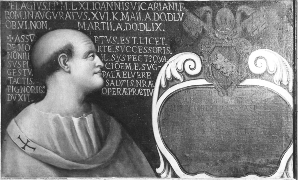 papa Pelagio I (dipinto) - ambito Italia centrale (sec. XVII)