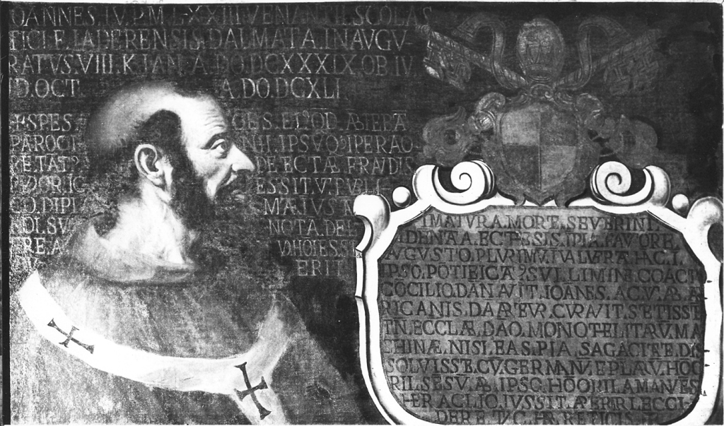 papa Giovanni IV (dipinto) - ambito Italia centrale (sec. XVII)