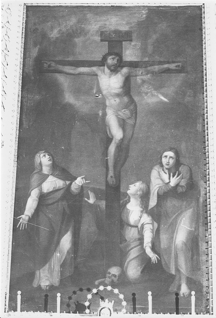 crocifissione di Cristo con la Madonna e santi (dipinto) - ambito laziale (sec. XVIII)