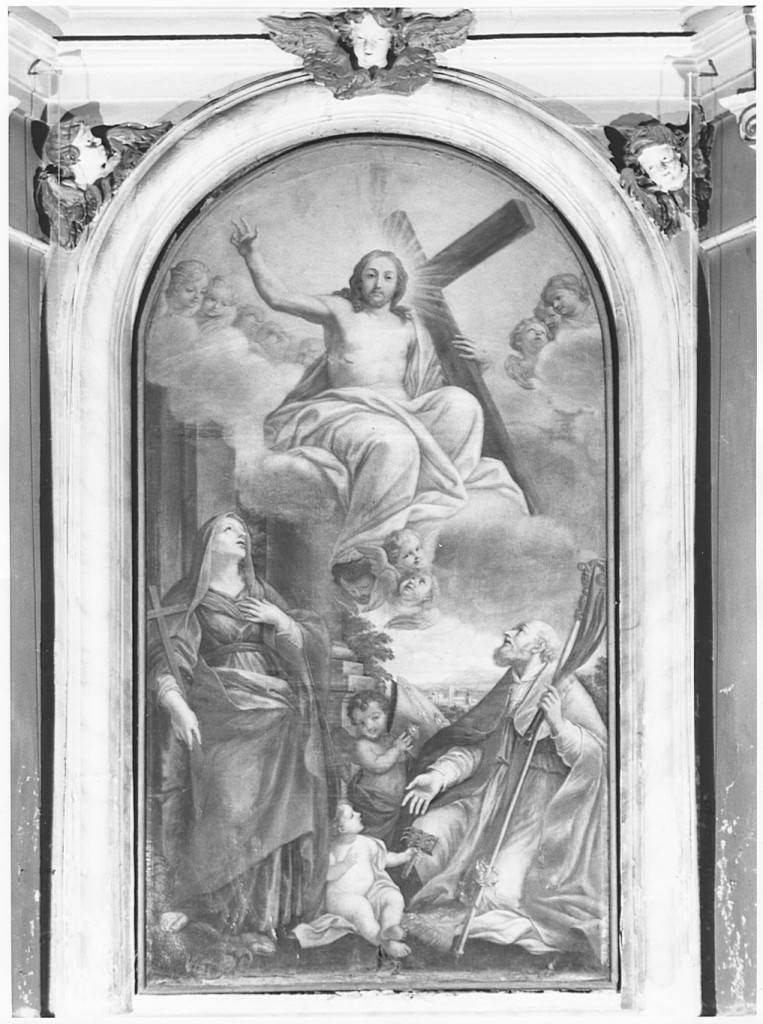 apparizione di Cristo ai santi Biagio e Marta (dipinto) - ambito laziale (seconda metà sec. XVII)