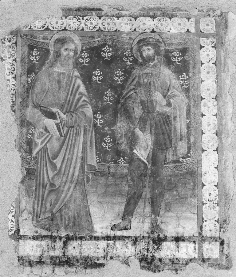 San Rocco e un altro santo (dipinto) - ambito laziale (sec. XV)