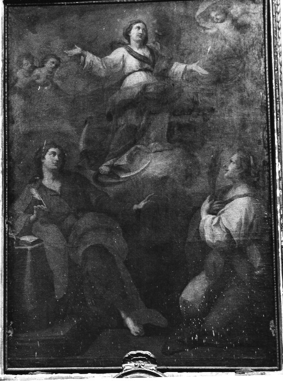 apparizione della Madonna (dipinto) - ambito laziale (inizio sec. XVIII)