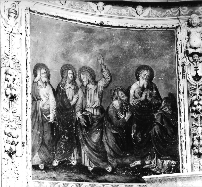 Cristo tra gli apostoli (dipinto) - ambito laziale (prima metà sec. XVI)