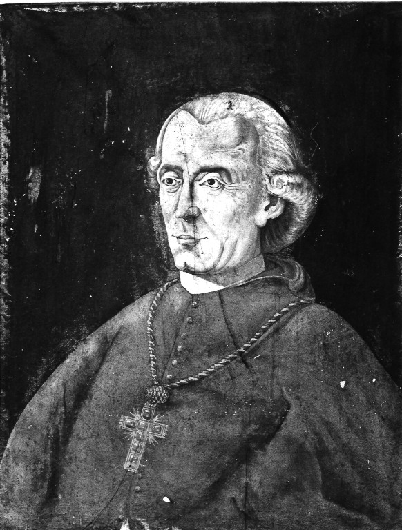 ritratto a mezza figura di prelato (dipinto) - ambito laziale (sec. XVIII)