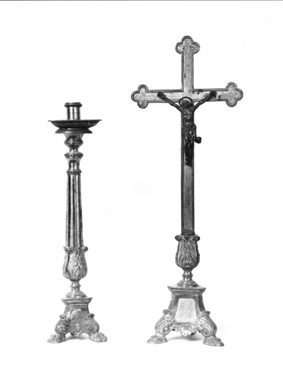 candeliere, elemento d'insieme - produzione romana (sec. XIX)