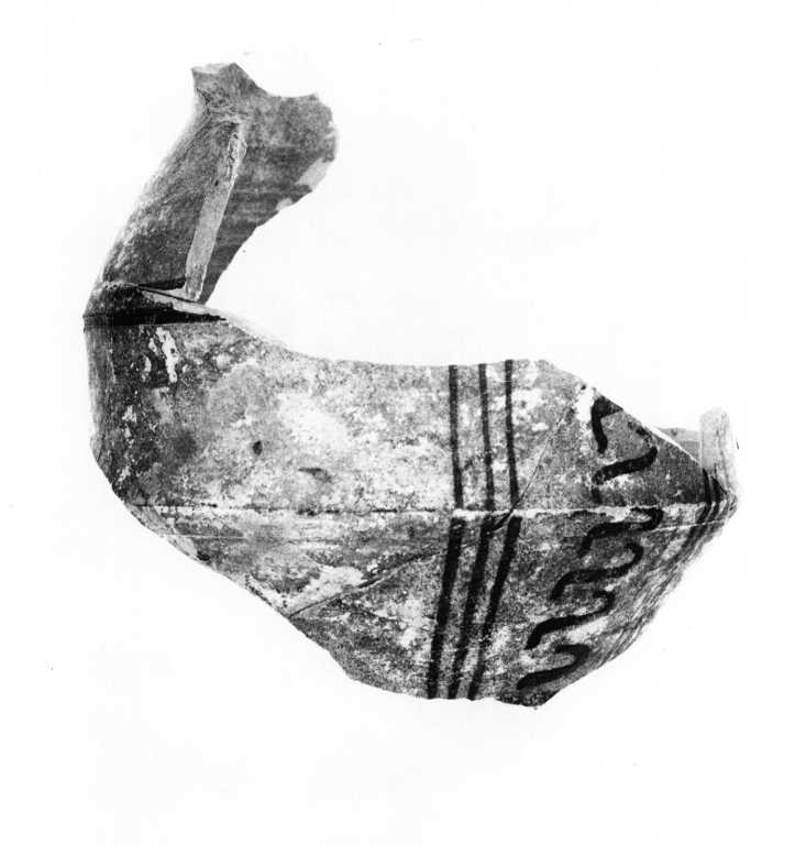 boccale, frammento - manifattura orvietana (sec. XIV)