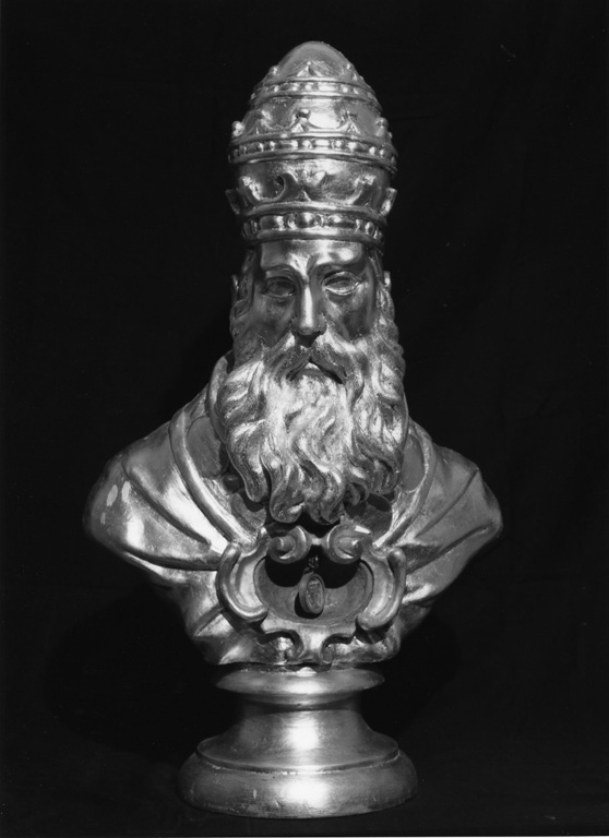 Santo papa (reliquiario - a busto) - manifattura laziale (sec. XVIII)