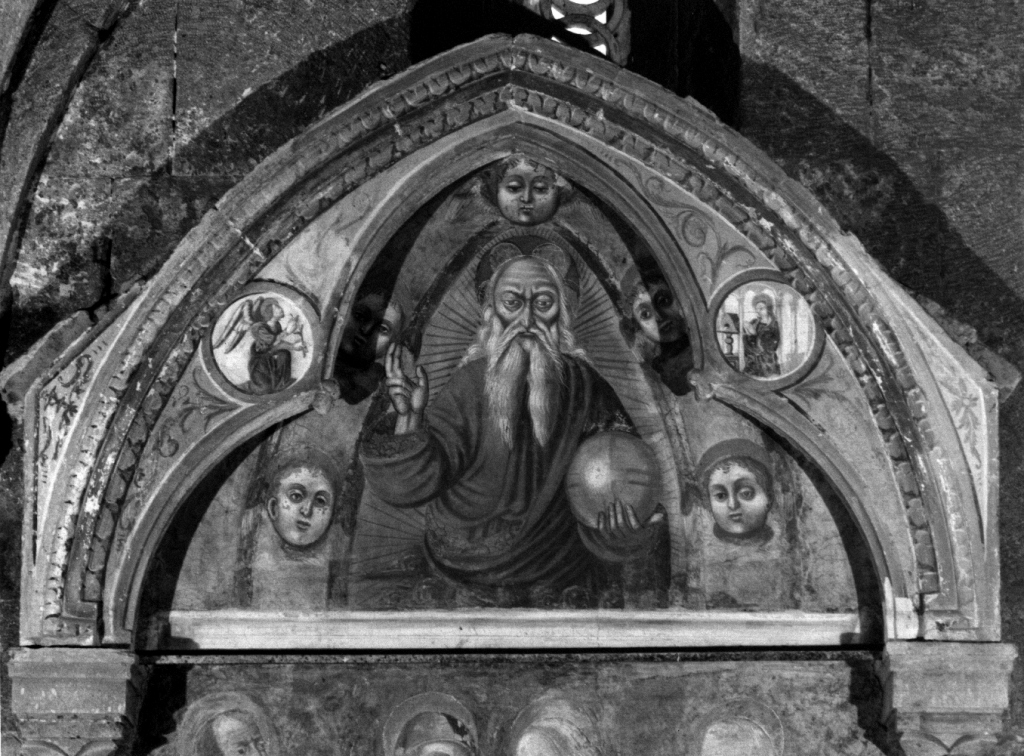 Dio Padre e cherubini (dipinto, elemento d'insieme) - ambito viterbese (sec. XIII, sec. XIV, sec. XVII)