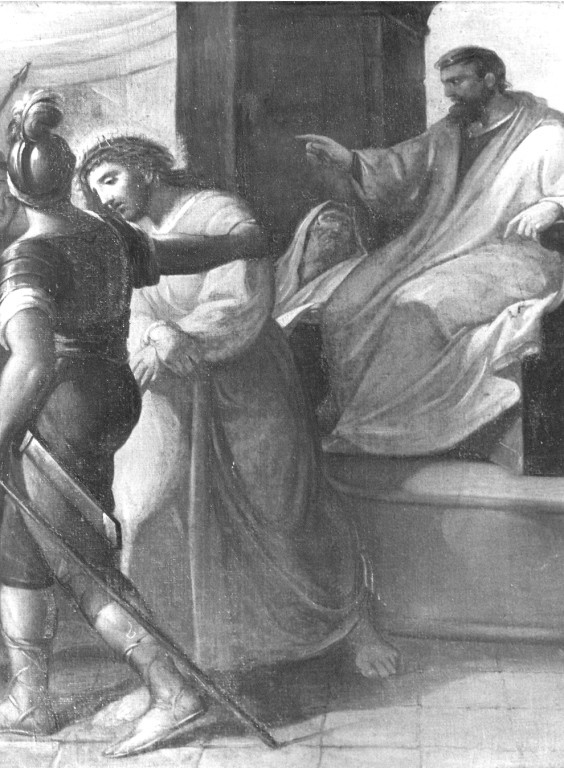 Stazione I: Gesù è condannato a morte (dipinto) - ambito laziale (seconda metà sec. XVIII)