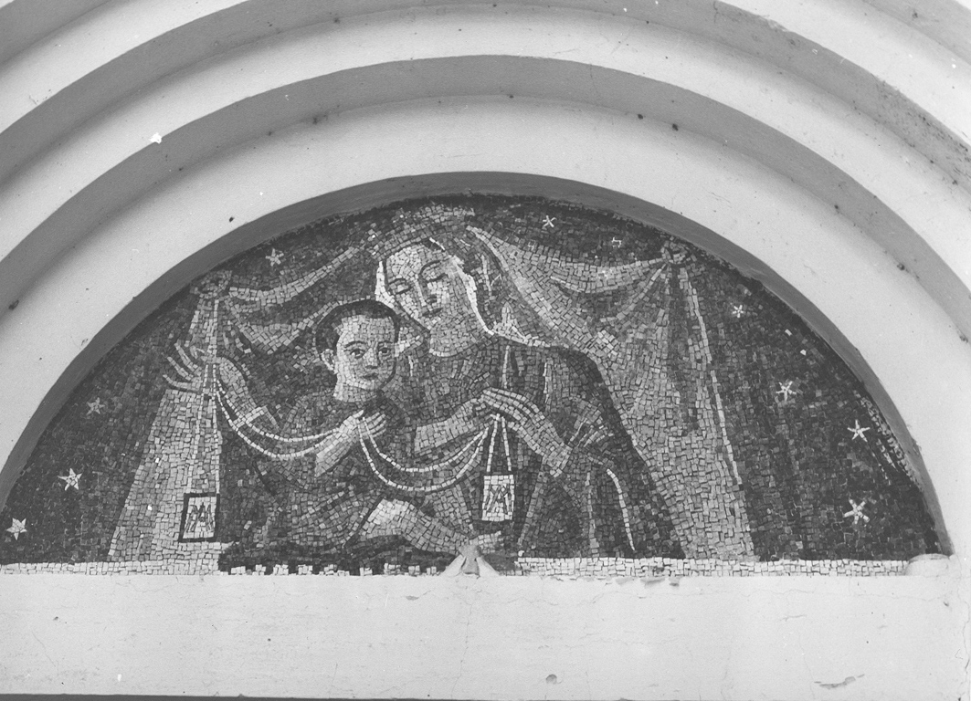 Madonna del Carmelo (decorazione musiva) - ambito laziale (primo quarto sec. XX)