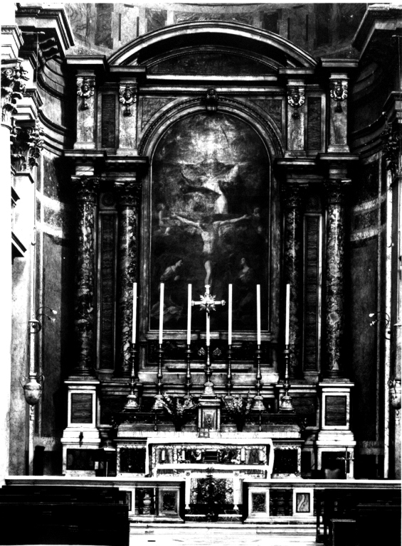 altare maggiore di De Batisti Antonio (attribuito) (metà sec. XVII, sec. XVIII, sec. XIX)