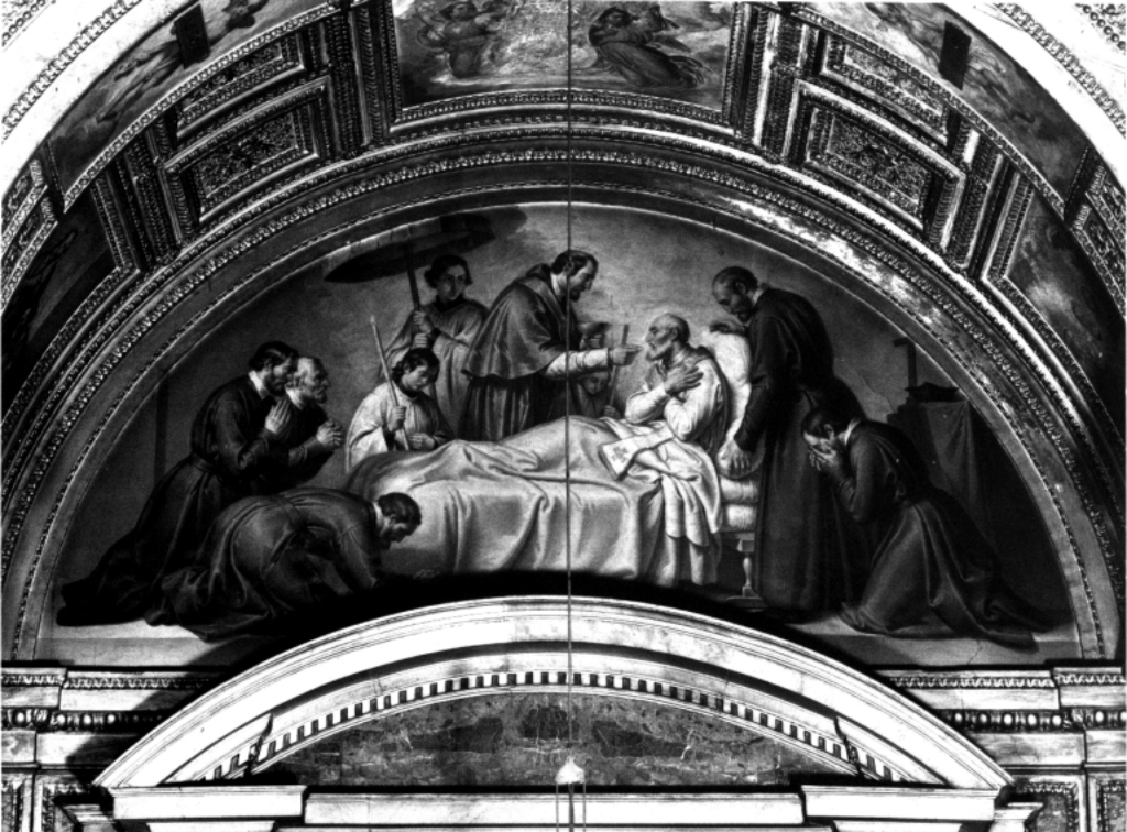 San Filippo Neri incontra San Carlo Borromeo (dipinto) di Bigioli Filippo (sec. XIX)