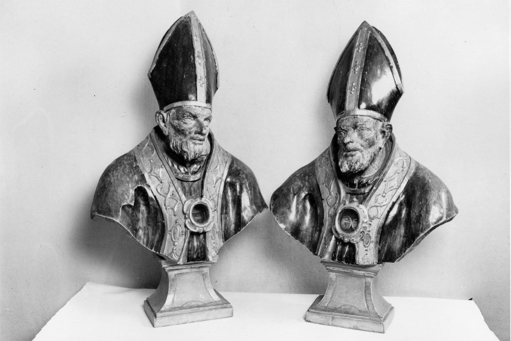 vescovi (reliquiario - a busto, serie) - bottega romana (secc. XVII/ XVIII)