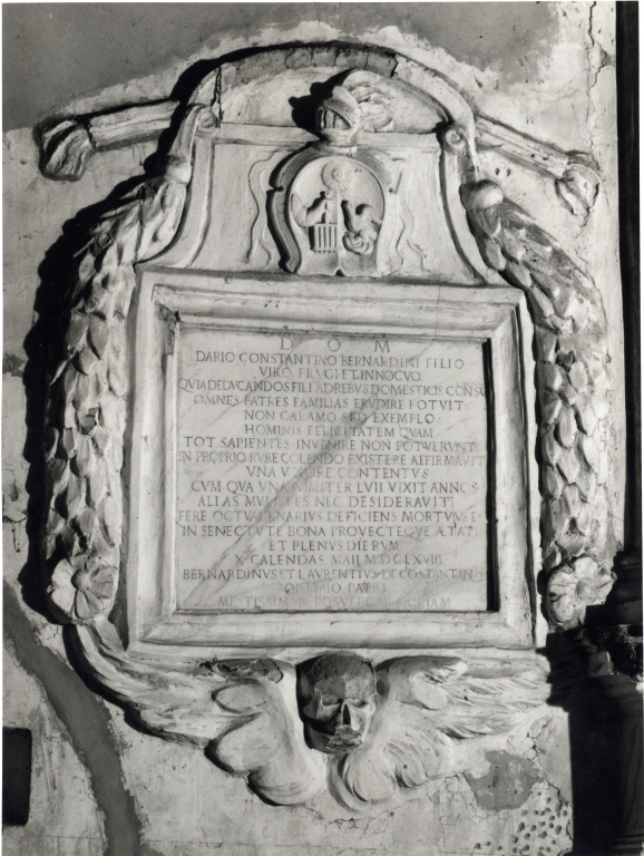 lapide tombale - bottega Italia centrale (terzo quarto sec. XVII)
