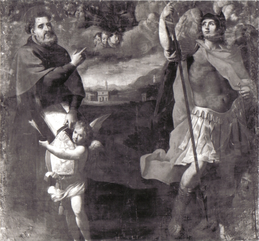 San Michele Arcangelo e Santo vescovo (dipinto) - ambito viterbese (secondo quarto sec. XVII)