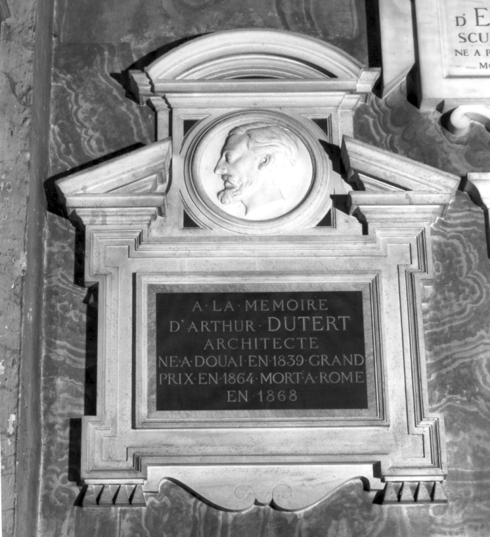 Ritratto di Arthur Dutert (rilievo) - ambito francese (sec. XIX)