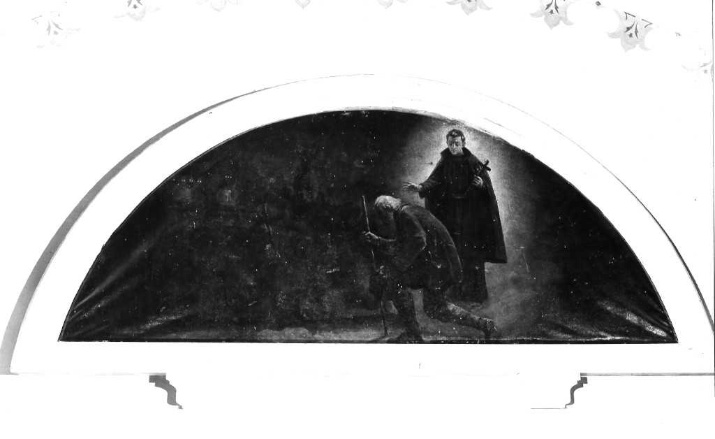 San Gabriele dell'Addolorata soccorre un viandante (dipinto) - ambito Italia meridionale (metà sec. XIX)