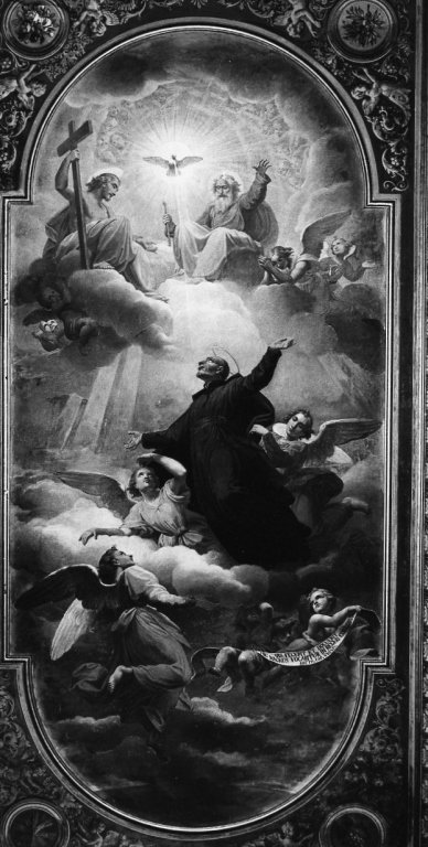 ascensione di San Giuseppe Calasanzio (dipinto) di Gagliardi Giovanni, Morlacchi Alessio (sec. XIX)
