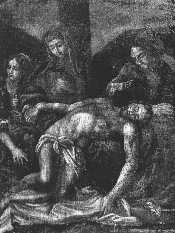 XIII stazione, Cristo deposto dalla croce, stazioni della via crucis (dipinto) - ambito Italia centrale (sec. XVIII)