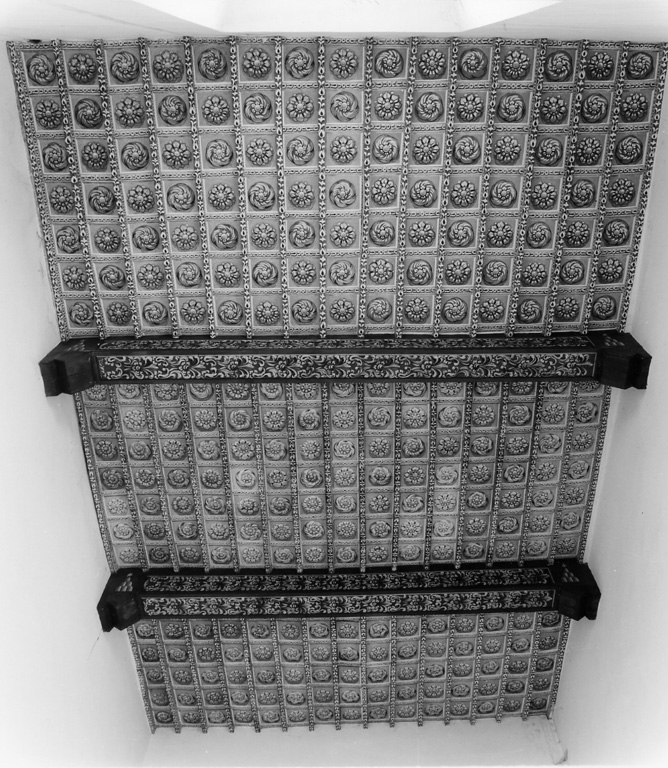 soffitto a cassettoni - bottega laziale (sec. XVII)