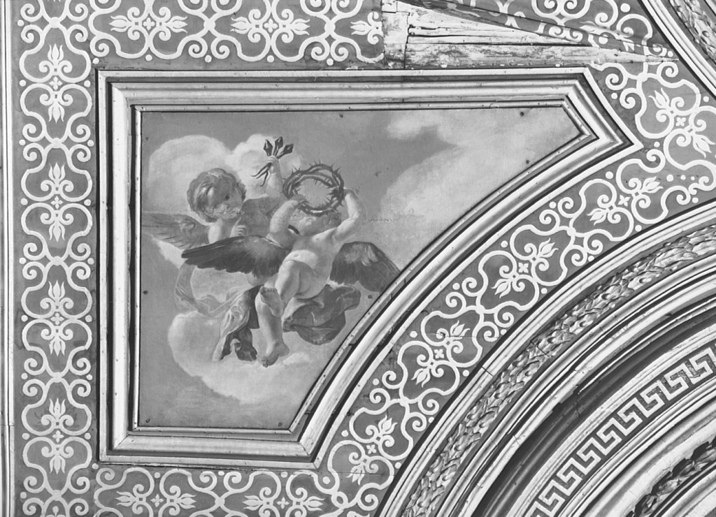 angeli con i simboli della passione (dipinto) di Gherardi Filippo, Cali Giovanni (sec. XVII)