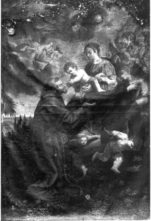 Madonna con Bambino e San Francesco (dipinto) - ambito laziale (sec. XVIII)