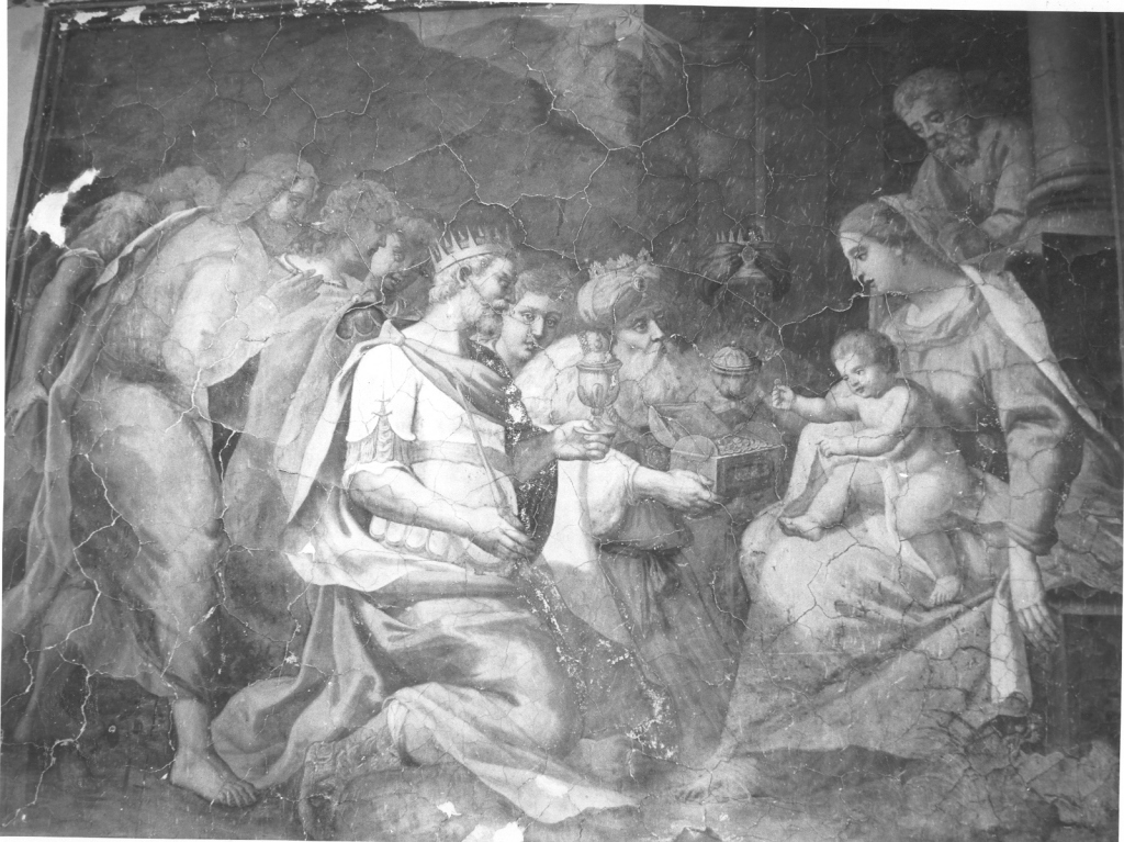 adorazione dei Re Magi (dipinto) - ambito laziale (sec. XVII)